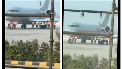  يدفعون طائرة بأيديهم.. فيديو لـ موظفي مطار في الهند يثير سخرية مواقع التواصل 