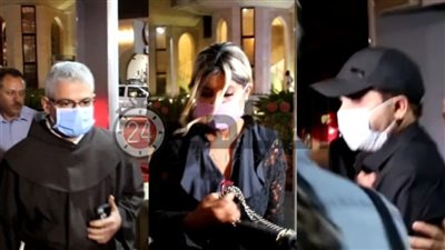 هنيدي وبوسي شلبي وبطرس دانيال يقدمون واجب العزاء في المنتصر بالله