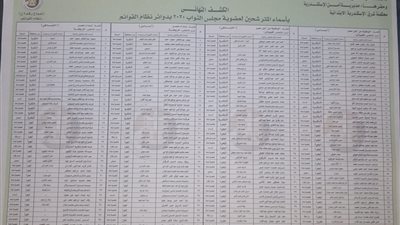 الأسماء النهائية بقائمتين و221 مرشحًا فرديا لانتخابات مجلس النواب في الإسكندرية (مستندات)