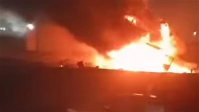 اندلاع حريق في سيارة نقل على طريق الإسكندرية الصحراوي