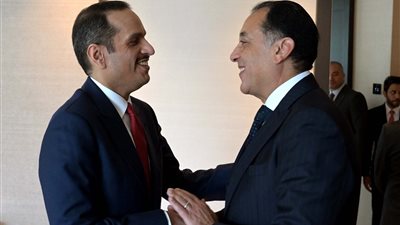مدبولي يستقبل رئيس مجلس الوزراء وزير خارجية قطر