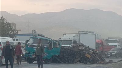 إصابة شخصين في انقلاب سيارة نقل داخل نفق طريق الواحات بأكتوبر