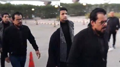 منذر رياحنة وعمرو الليثي أول الحضور في عزاء شقيق مصطفى شعبان بمسجد الشرطة