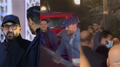 خالد النبوي وعمرو يوسف يقدمان واجب العزاء في شقيق مصطفى شعبان