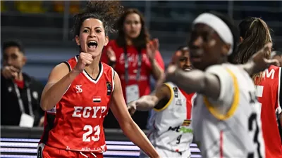 لقطات من مباراة مصر وأوغندا في تصفيات المنطقة الخامسة لكرة السلة للسيدات 