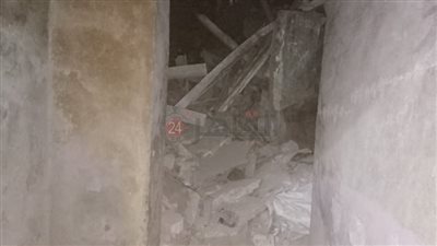 انهيار سلم عقار سكني بمصر القديمة دون إصابات