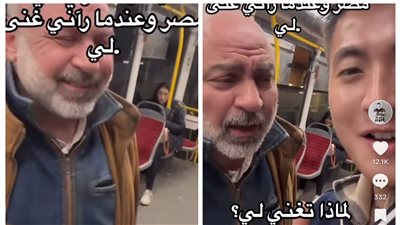 طمني عليك.. مصري يغني لسائح صيني في مترو الأنفاق ويثير إعجاب السوشيال ميديا