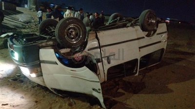 إصابة 4 أشخاص في انقلاب ميكروباص أعلى محور 26 يوليو بالجيزة