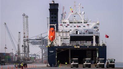 ميناء دمياط يعلن مغادرة السفينة OLYMPOS SEAWAYS إلى إيطاليا