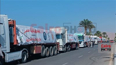 مواد غذائية وبطاطين.. جنوب سيناء ترسل 150 طنا من المساعدات لأهالي غزة| بث مباشر
