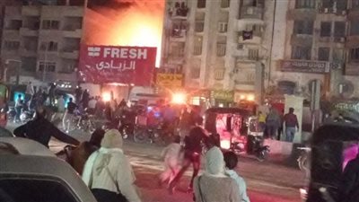 حريق بمعرض الزيادي للأدوات الكهربائية في المحلة