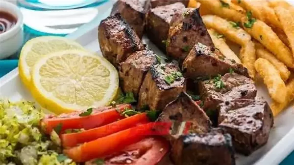 الكبدة المشوية