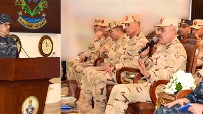 رئيس أركان حرب القوات المسلحة يشهد المرحلة الرئيسية لتنفيذ مشروع مراكز القيادة التعبوي للأسطول الشمالي بالقوات البحرية