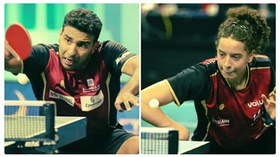 عمر عصر وهنا جودة يحققان لقب كأس إفريقيا لتنس الطاولة في تونس