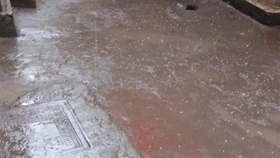 سقوط أمطار غزيرة وحبات الثلج على بعض مناطق الدقهلية