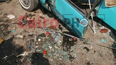 إصابة 7 أشخاص في تصادم سيارة أجرة ونصف نقل بطريق أسيوط الزراعي