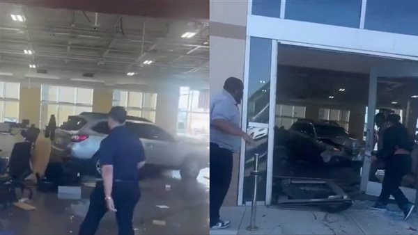 عميل غاضب يقتحم معرض