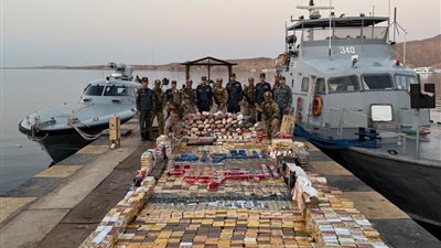 القوات البحرية تنجح في إحباط محاولة تهريب كميات من المواد المخدرة عبر سواحل البحر الأحمر