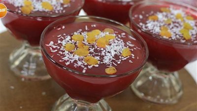 طريقة عمل مهلبية بالكركديه وقمر الدين.. طعم رائع ولذيذ