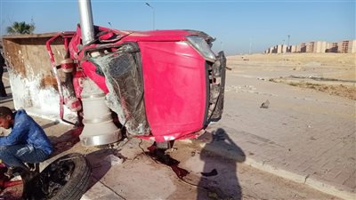 مصرع شخص وإصابة آخر بحادث تصادم على طريق الروبيكي باتجاه السويس