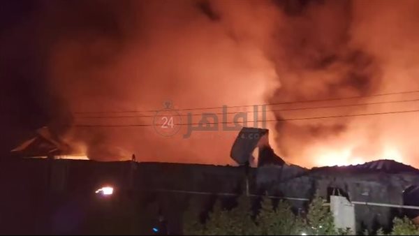 حريق في مزرعة بالفيوم