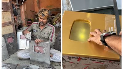 من حديد صدئ.. حداد هندي يتصدر التريند بـ صناعة دروع يوتيوب مزيفة ويثير ذهول السوشيال ميديا 