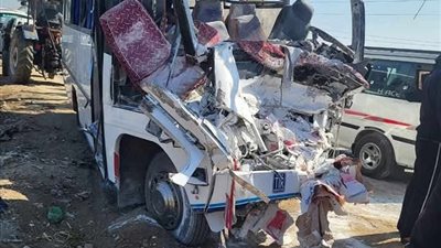 ننشر صور ضحايا حادث تصادم أتوبيس وسيارة نقل بالمنوفية