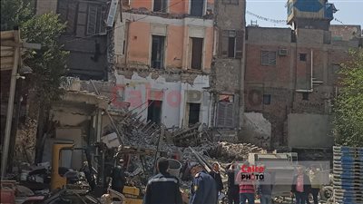 انهيار جزئي لعقار خالٍ من السكان في بولاق أبو العلا دون إصابات