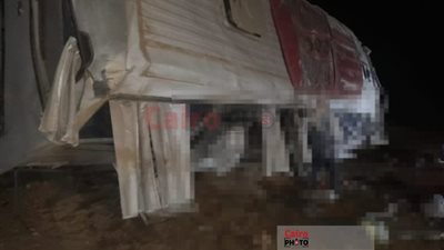 ارتفاع عدد المصابين في انقلاب أتوبيس على الطريق الإقليمي إلى 25.. والوفيات قيد الحصر