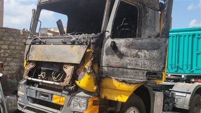 السيطرة على حريق في سيارة نقل داخل ورشة دوكو بالغربية 