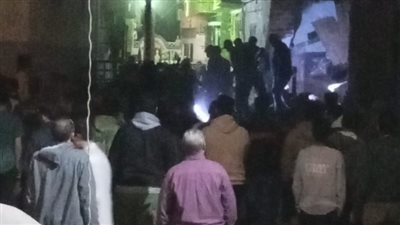انهيار منزل مكون من طابقين في أسيوط 