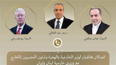 وزير الخارجية يتلقى اتصالين من نظيريه اللبناني والإيراني لبحث التطورات الإقليمية 