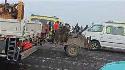 إصابة 12 شخصًا في تصادم 4 سيارات على الطريق الإقليمي بالمنوفية| أسماء