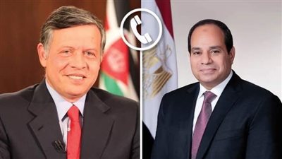 الرئيس السيسي وعاهل الأردن يتبادلان التهنئة بمناسبة عيد الفطر المبارك
