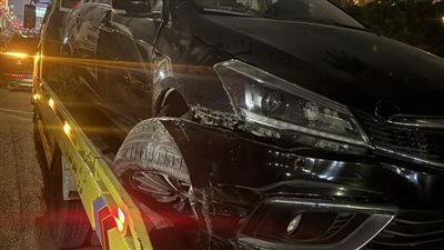 نجاة نجل المحامي طارق العوضي من حادث سير مروع