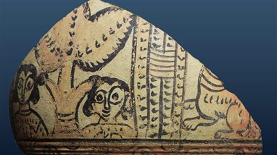 المتحف اليوناني الروماني يعرض قطعة من الفخار تعود إلى العصر البيزنطي