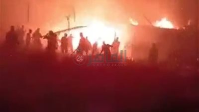 بسبب ماس كهربائي.. حريق يلتهم 3 آلاف كتكوت ويمتد لمزرعة مواشي بالفيوم