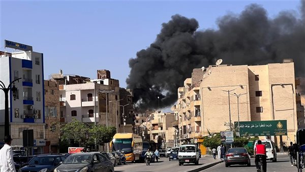 حريق هائل أعلى سنتر