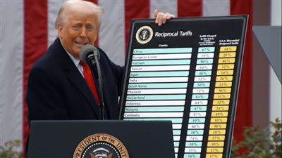 تبلغ 104%.. ترامب يعلن رسميًا تطبيق زيادة التعريفات الجمركية على الصين بدءًا من اليوم