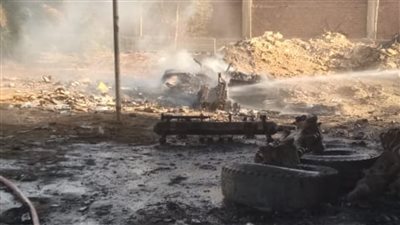 السيطرة على حريق مستودع أسطوانات غاز في أسوان