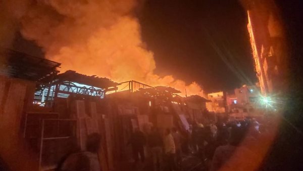 حريق مخازن أخشاب