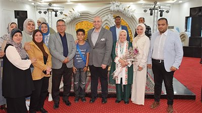 محافظ بني سويف يشهد حفل تكريم مديرة مركز معلومات التنمية المحلية لبلوغها سن التقاعد