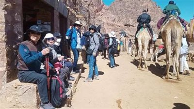 على الرغم من غلق الدير.. 197سائحًا وزائرًا فى زيارة لسانت كاترين