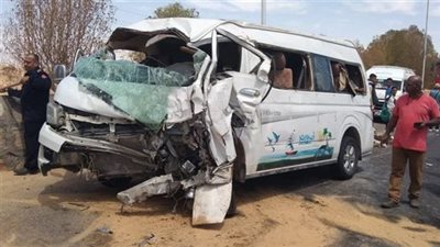 كانوا راجعين من فرح.. إصابة 15 شخصًا في انقلاب ميكروباص بالغربية 