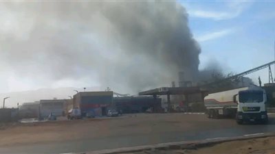 اندلاع حريق بشركة السويس للصلب في منطقة عتاقة 