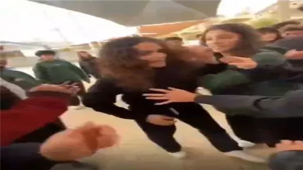 جانب من مشاجرة مدرسة