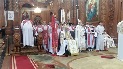 أقباط الفيوم يحتفلون بعيد القيامة بكنيسة الشهيد مارجرجس