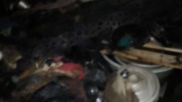 آثار حريق بشقة سكنية