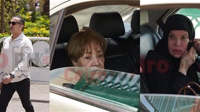 هالة سرحان وشريف مدكور أول الحضور.. لقطات من جنازة زوج الإعلامية سناء منصور| صور