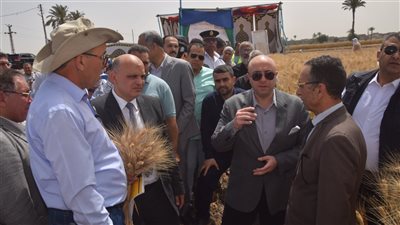 محافظ بني سويف يفتتح موسم حصاد القمح بإهناسيا الخضراء.. ويوجه بتيسير إجراءات التوريد